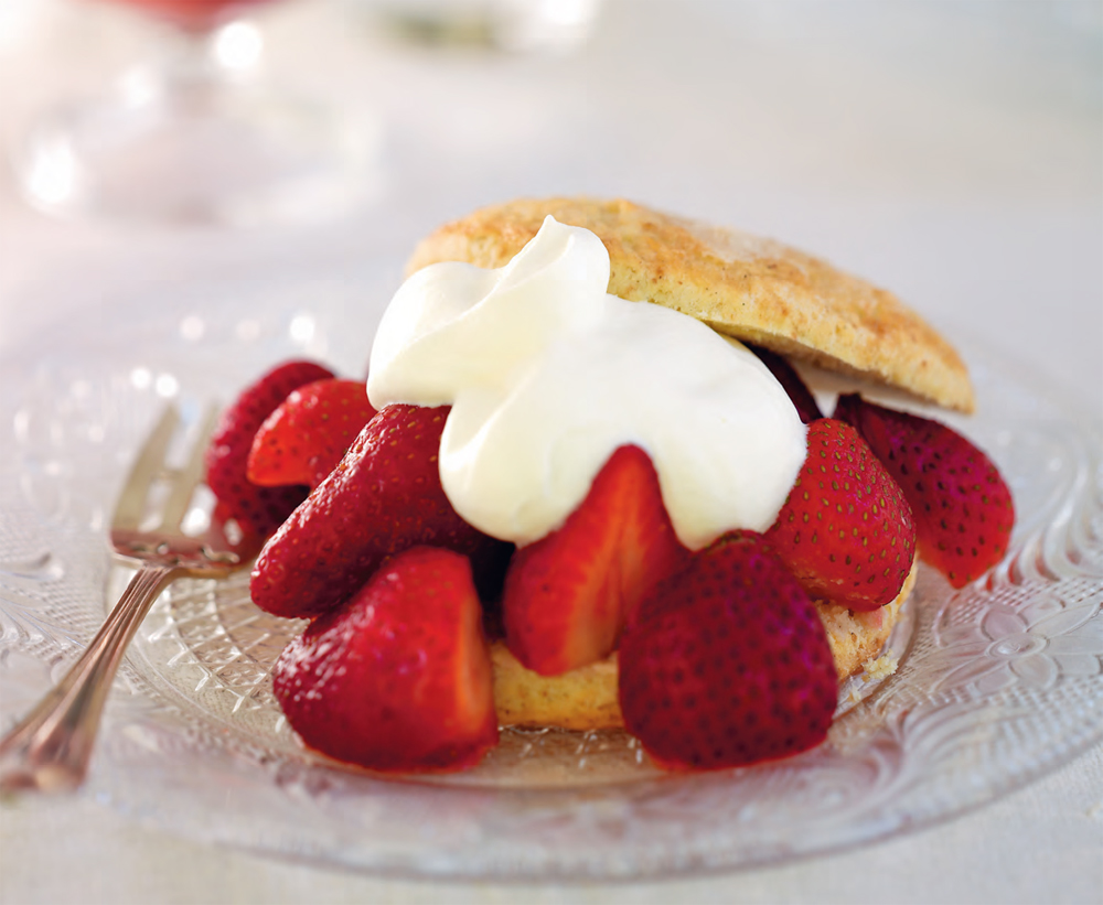 Strawberry cardamom shortcakes with orange blossom cream recipe